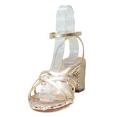 SANDALIA SALTO BLOCO DOURADA SNAKE S 20001 0807 0002 SCHUTZ - Vintedoisk